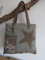 hand/schoudertas van Myra Bag (canvas/leer)