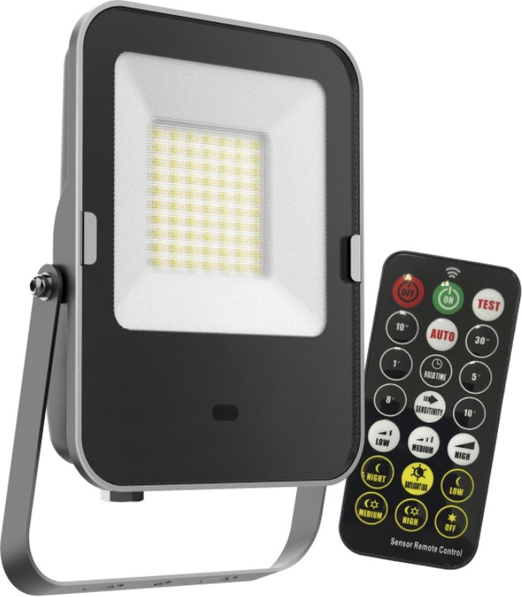 LED Bouwlamp 50 watt met sensor | incl. afstandsbediening