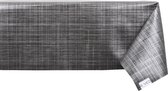 Raved Tafelzeil Linnen Look  140 cm x  260 cm - Donker Grijs - PVC - Afwasbaar