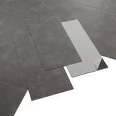 ARTENS - PVC-vloer GALENA - Zelfklevende vinyltegels - Vinylvloer - Betoneffect - Donkergrijs - MEDIO - 60,96 cm x 30,48 cm x 1,5 mm - Dikte 1,5 mm - 2,23 m² / 12 Tegels