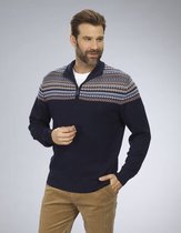 Trui met Noors motief, kleur bruin, maat 2XL