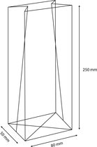 Blokbodemzak - traktatiezakje - verpakkingszakje - cellofaanzakje transparant 80 x 50+ 250 mm - Per 300 stuks