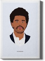 Walljar - The Weeknd - Muurdecoratie - Canvas schilderij