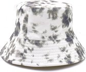 Bucket Hat Tie Dye - Lengte 28 cm - Grijs en Wit