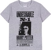 Grijs t-shirt met korte mouwen - Harry Potter / 140 cm