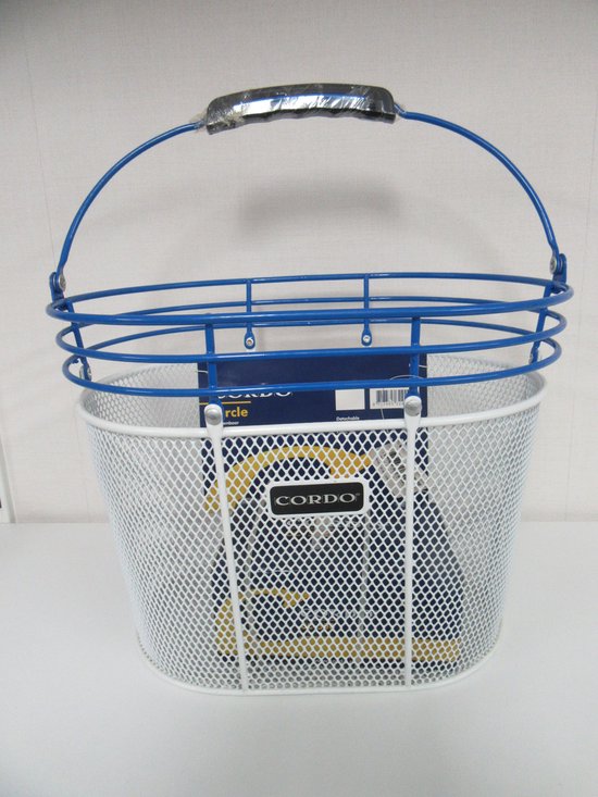 CORDO - Mand - AFNEEMBARE FIETSMAND - INCL BEUGEL CC-500 - Wit / blauw van Cordo — afbeelding 5
