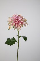 Kunstbloem - Dahlia - topkwaliteit decoratie - 2 stuks - zijden bloem - paars - 79 cm hoog