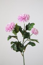 Kunstbloem - Chrysanten - topkwaliteit decoratie - 2 stuks - zijden bloem - licht paars - 56 cm hoog