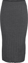 Pieces Rok Pcviana Hw Midi Knit Skirt Dark Grey Melange
 Dames Maat - XS