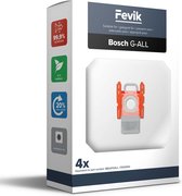 Stofzuigerzak geschikt voor Bosch G All series - Rode aansluiting - Fevik - 4 stuks
