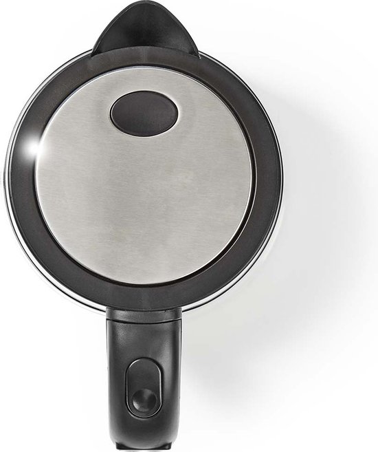 Nedis KAWK320EGS bouilloire 1,7 L 2200 W Acier inoxydable, Transparent