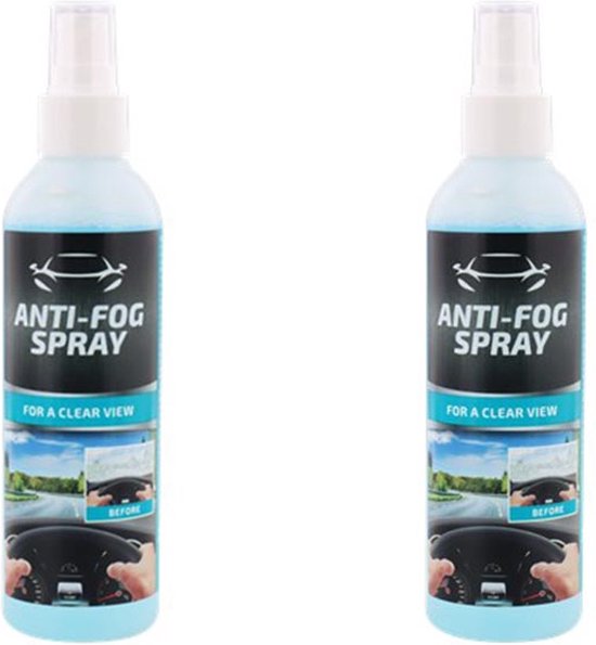 Spray anti-buée voiture - Blauw / Wit - Plastique - 2 x 200ml - Set de 2 -  Hiver 