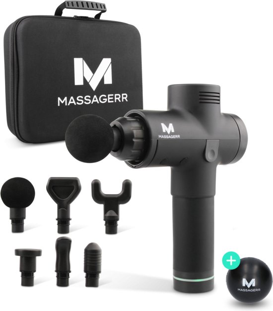Massagerr® Massage Gun - 30 Snelheidsniveaus - 6 Opzetstukken - Massage Apparaat