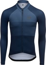 KALAS Passion Z1 Fietsshirt Lange Mouw Heren Donkerblauw Maat 5/XL + Gratis Nekkraag Rood