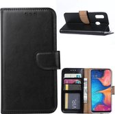 LuxeBass Hoesje geschikt voor Samsung Galaxy A20E - Bookcase Zwart- portemonnee hoesje - telefoonhoes - gsm hoes - telefoonhoesjes