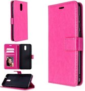 LuxeBass Hoesje geschikt voor Nokia 2.4 - Bookcase Roze - portemonnee hoesje - telefoonhoes - gsm hoes - telefoonhoesjes