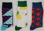 Crazy Soxx - 3 paar vrolijke Sokken - Grappige Sokken - Funny Socks - Humor - Happy