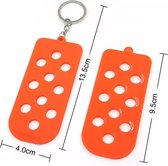 Oranje Gaten Sleutelhanger - Fenom Sleutelhangers - 2 Stuks - Kinderen - Liefde - Origineel Cadeau