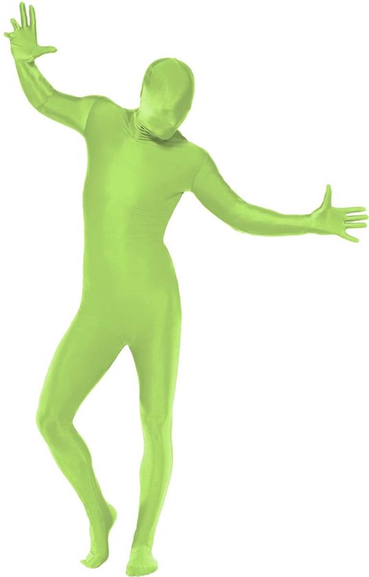 FUNIDELIA Groen Second Skin kostuum - Voor Mannen en Vrouwen - Maat: S