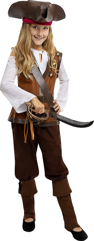 FUNIDELIA Piraten kostuum voor meisjes - Caribische Collectie - Maat: 122 - 134 cm