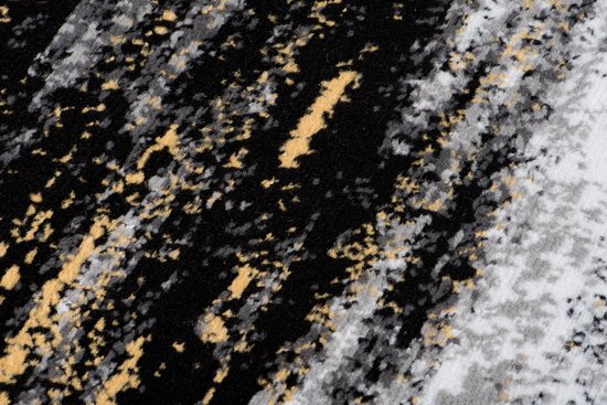 Tapiso Maya Runner Tapis Grijs Zwart Couloir Moderne Salon Couloir Taille - 60x300