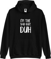Hoodie Sweater | Billie Eilish | I'm The Bad Guy | Merchandise | Merch - Maat M - Trui - Zwart - Unisex - Katoen - Polyester - Capuchon - Lange mouw - Steekzakken