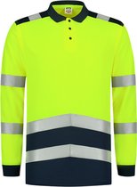 Tricorp Poloshirt High Visibility Bicolor Lange Mouw 203008 - Geel - Maat 3XL
