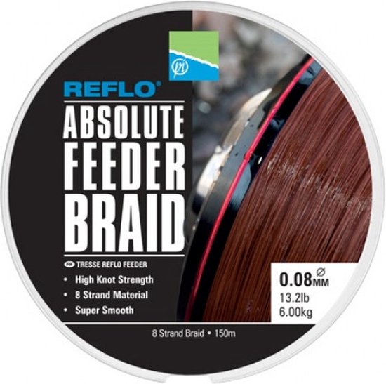 Preston Absolute Feeder Braid - 0.08mm - 150m - Gevlochten Lijn - Bruin van Preston — afbeelding 3