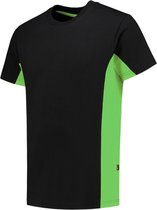 Tricorp T-shirt Bicolor 102004 Zwart / Lime - Maat 8XL