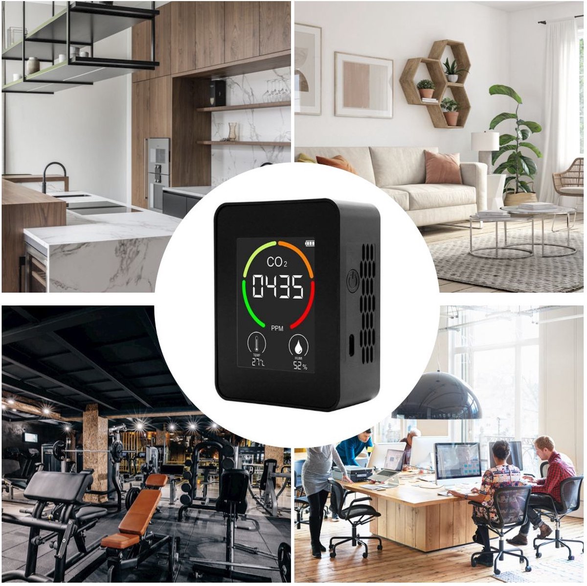 SCD41 Gassensormodule Detecteert CO2, Kooldioxide, Temperatuur En V In Een Sensor SCD41 Gassensormodule Detecteert CO2, Kooldioxide, Temperatuur En V In Een Sensor