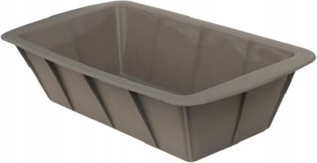 Florina Anide siliconen cakevorm / bakvorm - 24.5 x 13.5 x 6 cm - taupe - flexibel - vaatwasser bestendig - tot 230°C