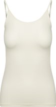 RJ Bodywear Pure Color dames spaghetti top (1-pack) - hemdje met smalle verstelbare bandjes - ivoor - Maat: XL