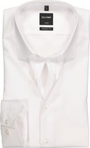 OLYMP Luxor modern fit overhemd - wit zonder borstzak - Strijkvrij - Boordmaat: 37
