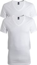 Alan Red - Dean V-Hals T-Shirt Wit (2Pack) - Heren - Maat S - Slim-fit