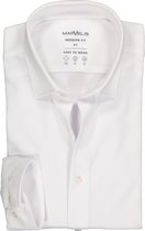 MARVELIS jersey modern fit overhemd - wit tricot - Strijkvriendelijk - Boordmaat: 40