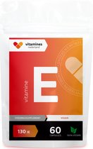 Vitamines Nederland® Vitamine E | 130 IE | 60 vegan capsules voor 2 maanden