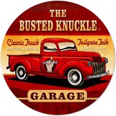 The Busted Knuckle Garage Zwaar Metalen Bord - 36 cm ø