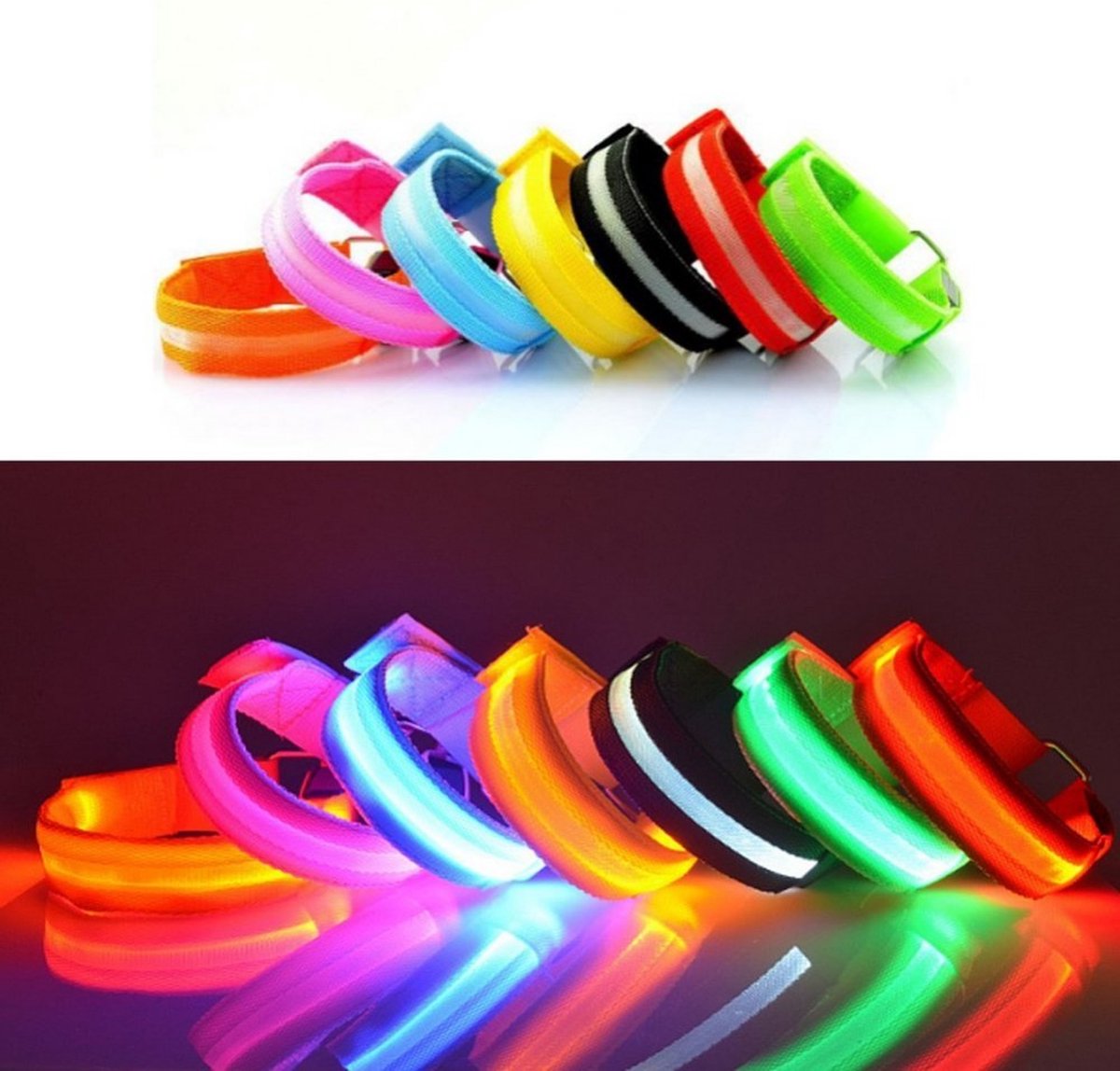 Hardloop Verlichting Hardlopen Lamp Lampjes Licht Armband Armlichtje Voor... bol