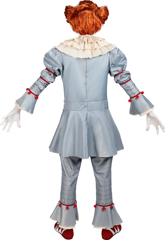 FUNIDELIA Pennywise Suit - IT: Chapter 2 for Men Pennywise - Taille: S - Grijs / Argent