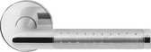 GPF1055.40 Haka deurkruk op ronde rozet RVS, 50x8mm
