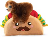 Petshop by Fringe Studio 289376 Taco sloth - Speelgoed voor dieren - honden speelgoed – honden knuffel – honden speeltje – honden speelgoed knuffel - hondenspeelgoed piep - hondens