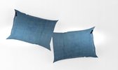 Beau Maison Velvet Kussenslopen (set van 2) Petrol Blauw 60 x 70 cm