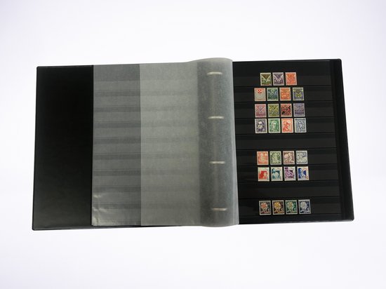 Thumbnail van een extra afbeelding van het spel Importa Luxe Losbladig Insteekalbum + Luxe Cassette - de Luxe Rood - voorzien van 25 losbladige insteekbladen - postzegels verzamelen