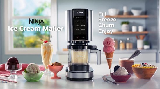 Ninja Creami IJsmachine - Ice Cream Maker voor Roomijs, Milkshake, Smoothie  Bowl en... | bol.com