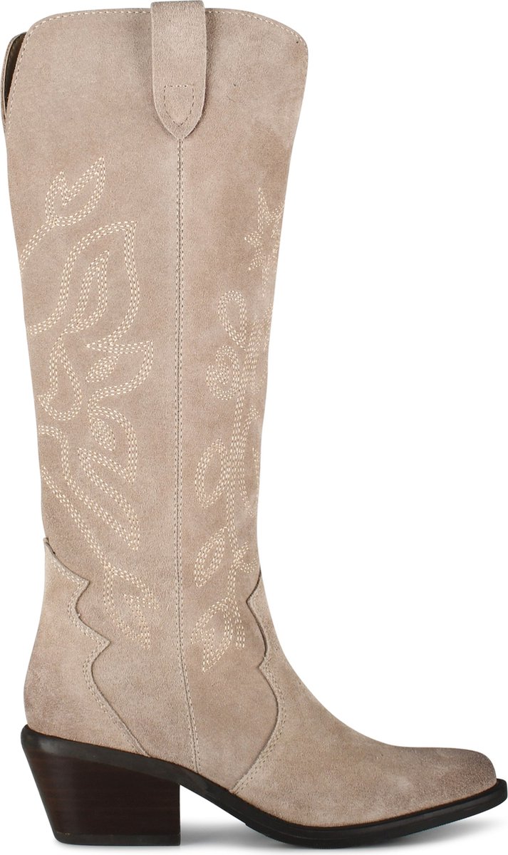 PS Poelman CILLY Dames Western Laarzen Beige Maat 38 bol