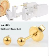 Oorbel schieter- gouden knopje- wegwerp oorbelschieter- 1 stuk- neuspiercing pistool- met oorbel- oorpiercing schieter- oorpiercing pistool
