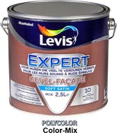 Levis Expert Gevel - Topkwaliteit Buitenmuurverf - Kleur RAL 9016 Verkeerswit - 2,50 L