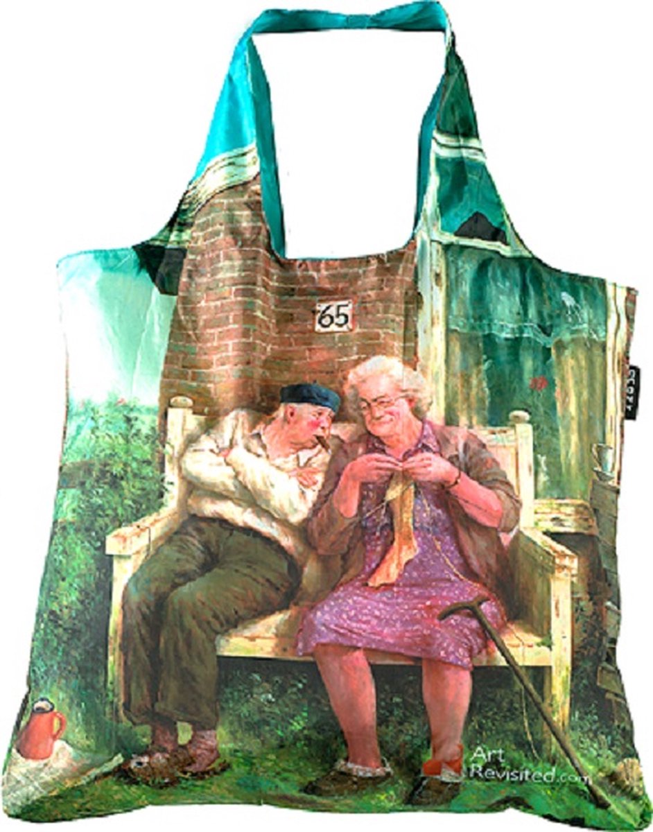 Ecozz tas - True Love - Marius van Dokkum - met rits - 46x41 cm