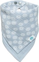 Yuuls bandana slabbetje bloemetje baby blauw