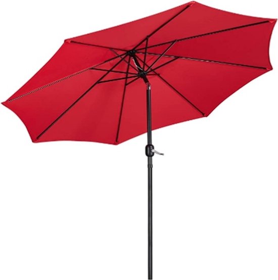 Yaheetech Parasolstandaard, tuinparasolhouder in rattenlook, diameter 50 cm, rond, parasolgewicht met water/zand, vulbaar voor parasolstangen 38/48 mm, zwart
